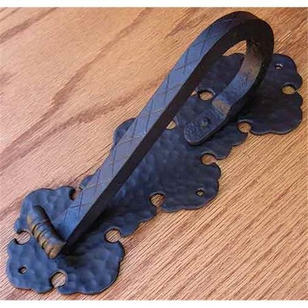 AGAVE IRONWORKS Agave Ironworks PU027-04 Square Handle Gothic Scroll Door Pull Dark Bronze PU027-04